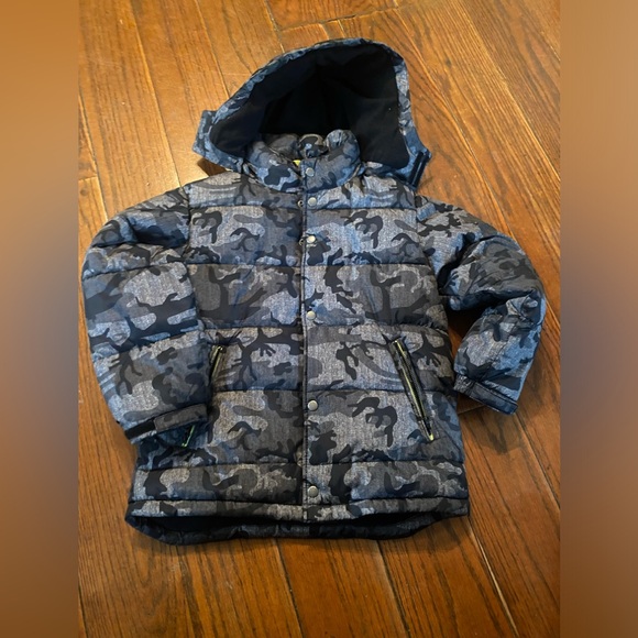 - - Kids Gap jacket / Puffer Hooded Camouflage | size: M big boys - Picture 1 of 7